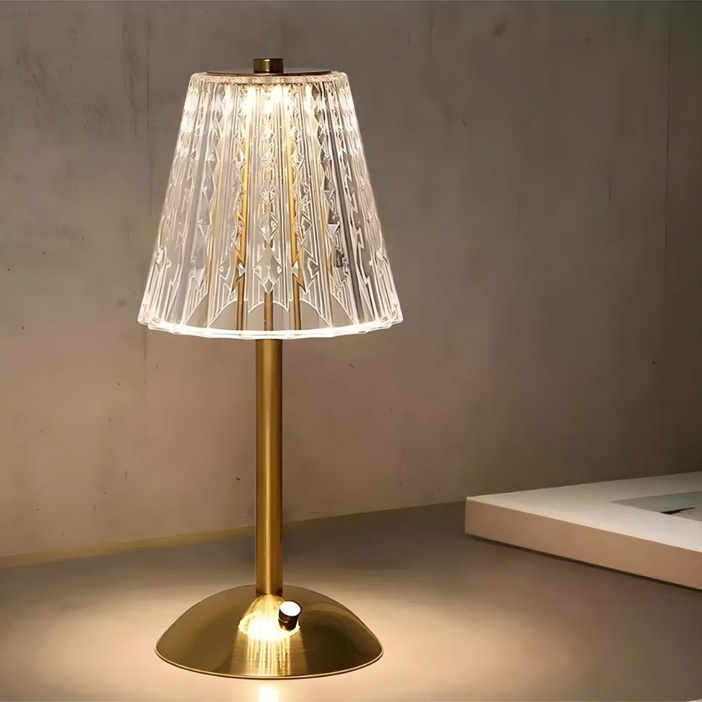 Nachttischlampe Kristall LED