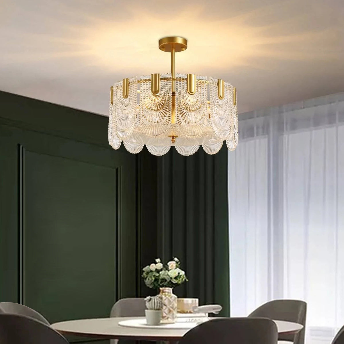 Kronleuchter Rund Metall Gold