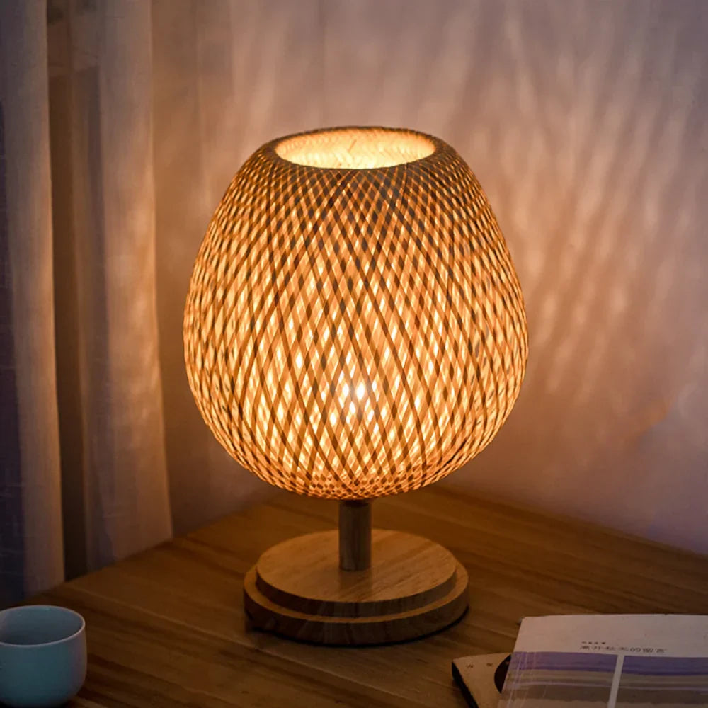 Nachttischlampe Bambou