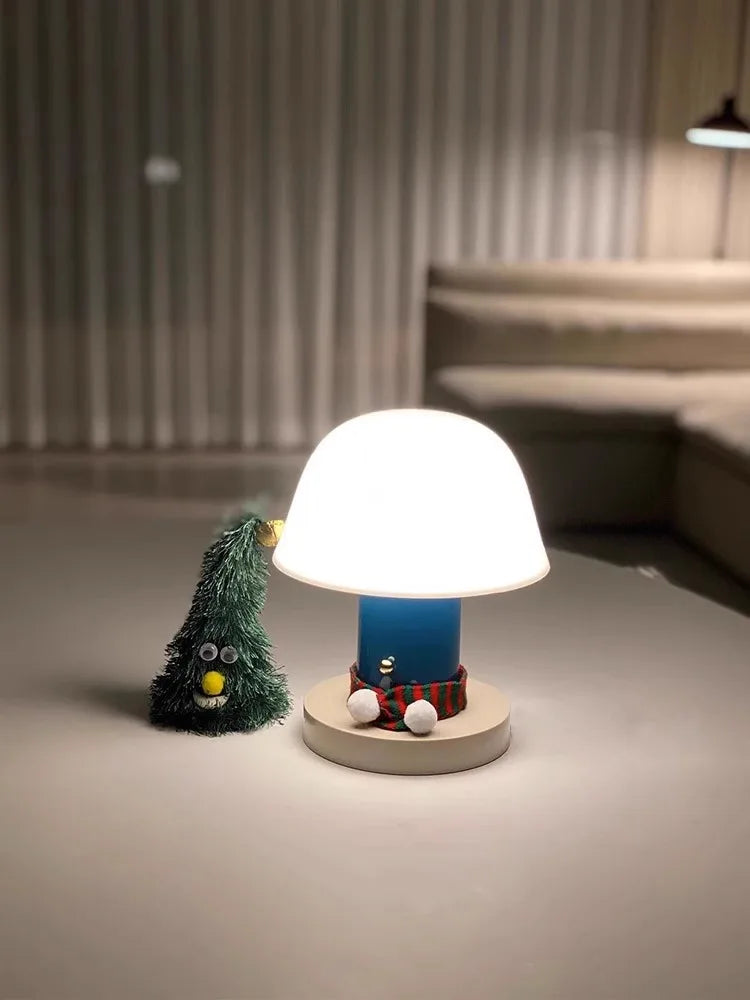 Nachttischlampe Pilz mit LED