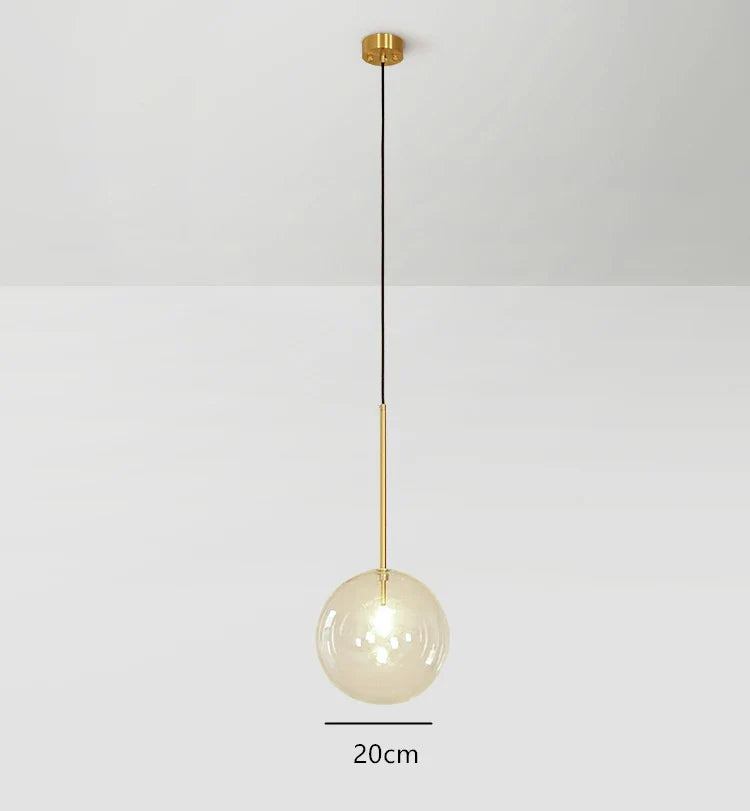 Pendelleuchte Kugel aus Glas LED Stil skandinavisch modern