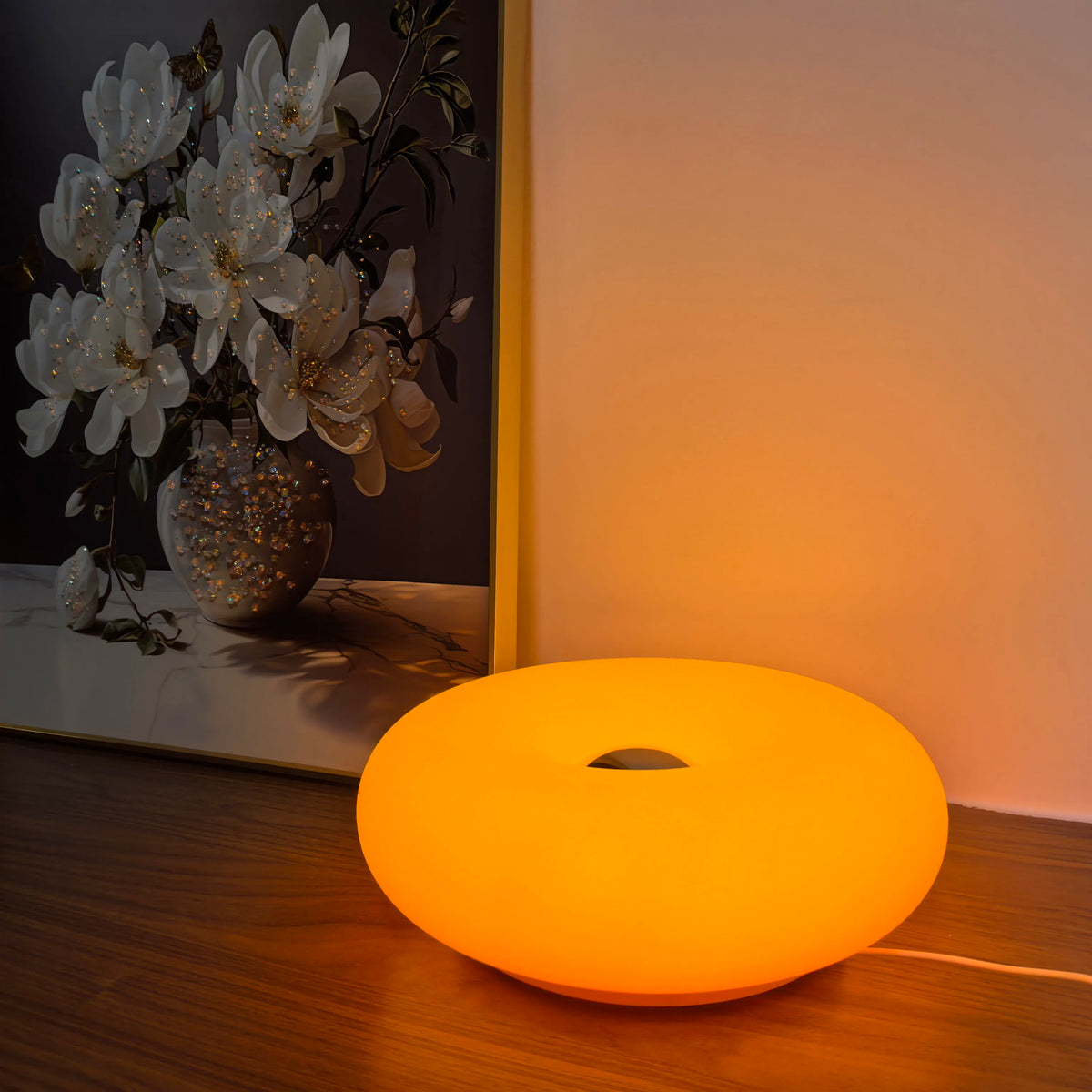 Nachttischlampe Rund