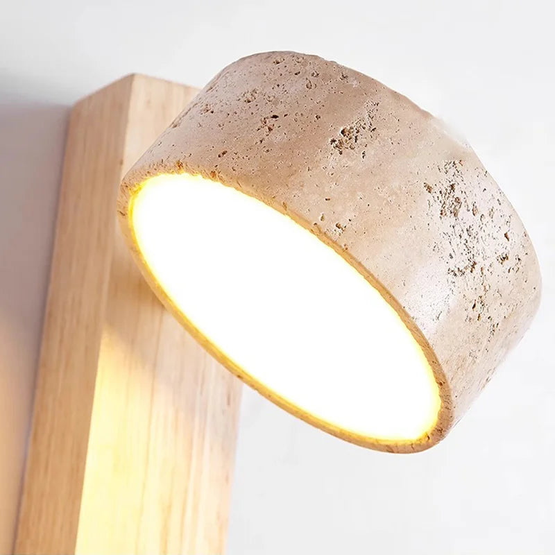 Nachttischlampe Wand Travertin