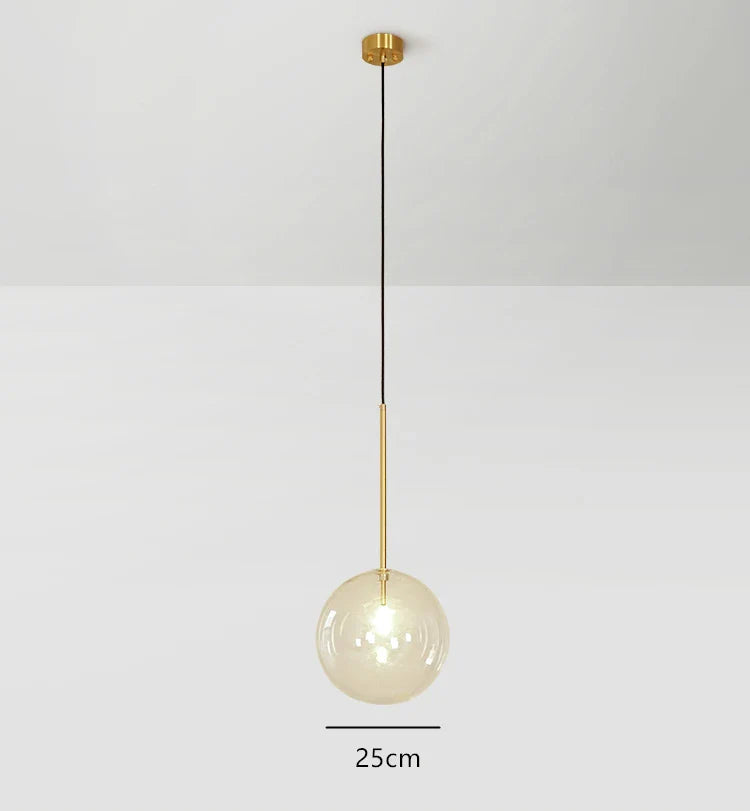 Pendelleuchte Kugel aus Glas LED Stil skandinavisch modern