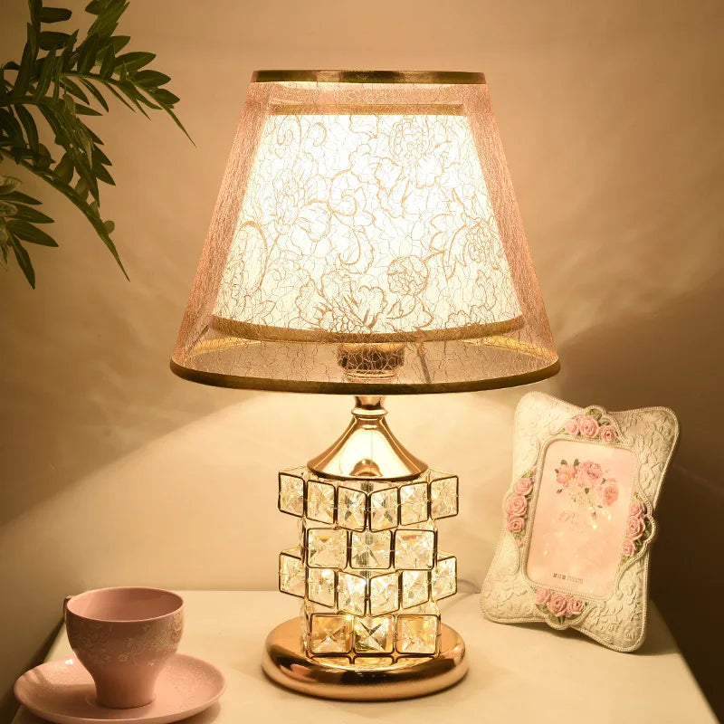 Nachttischlampe Fuß Kristall