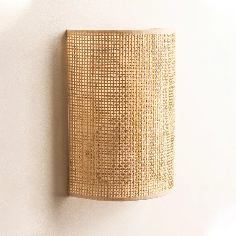 Nachttischlampe Wand Rattan