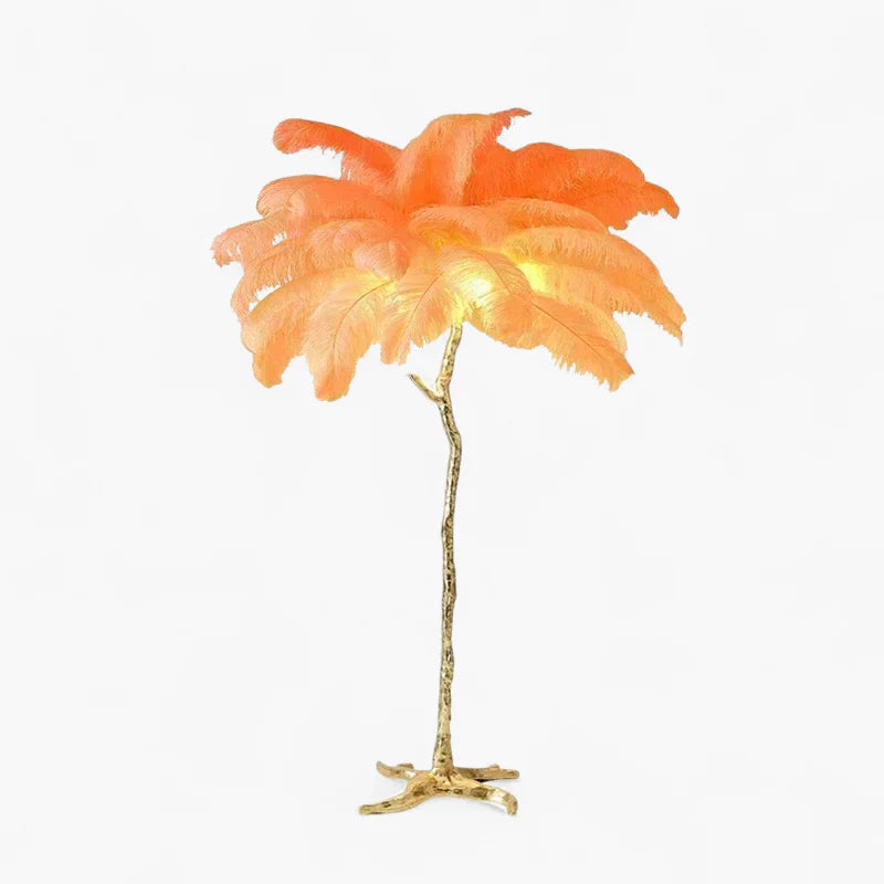 Straußenfeder-Lampe