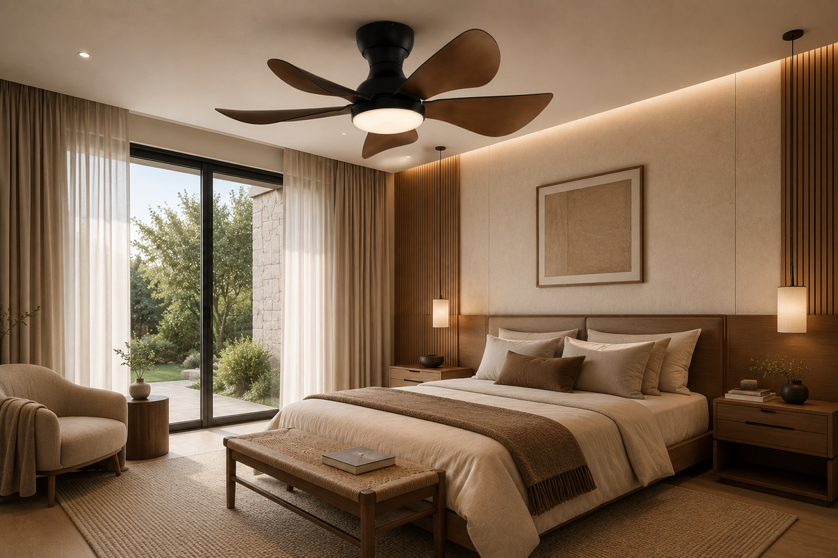 Sigrid | Kompakter Ventilator LED Fernbedienung 74 cm