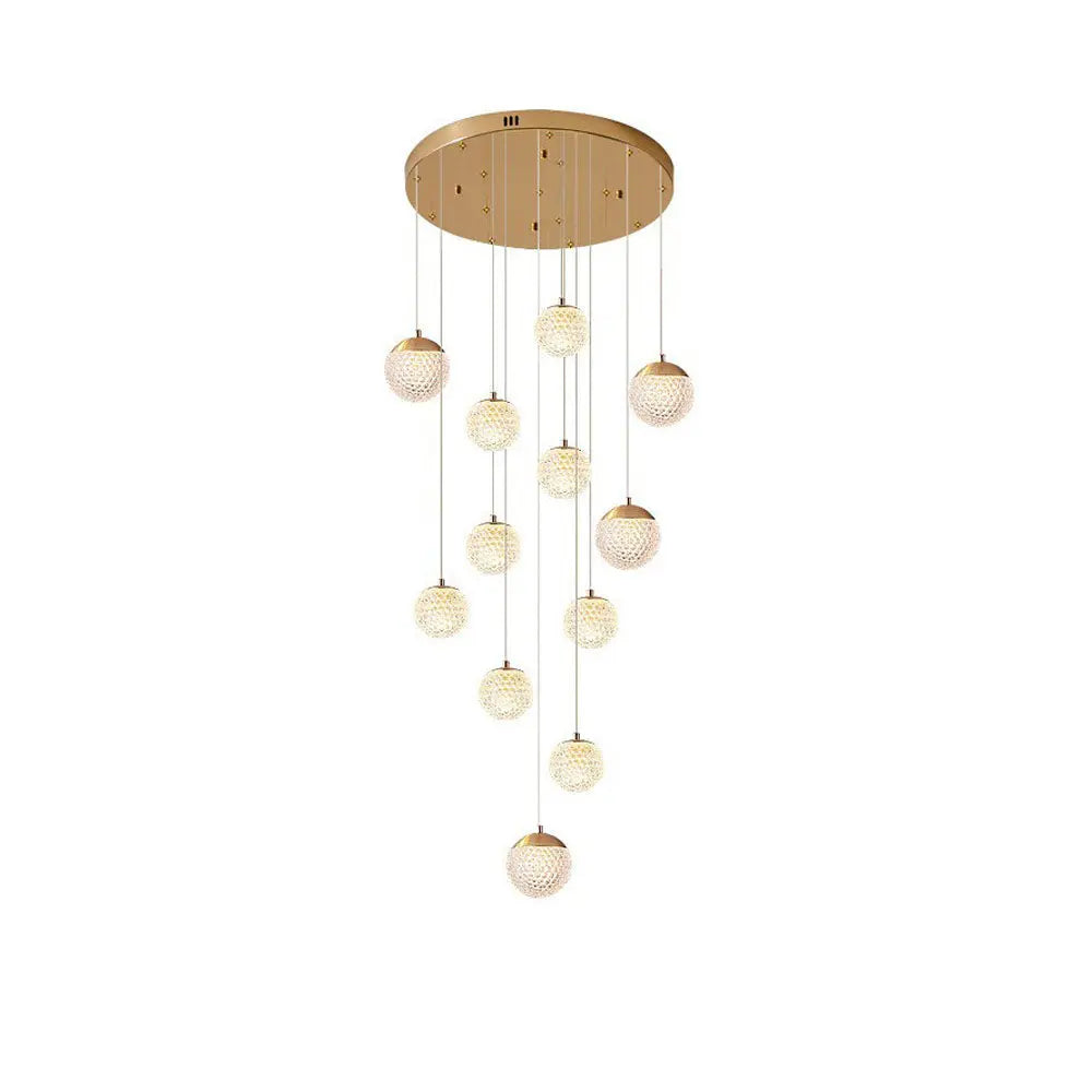 Kronleuchter Blase Gold aus Acryl