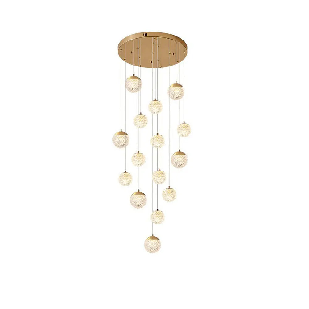 Kronleuchter Blase Gold aus Acryl