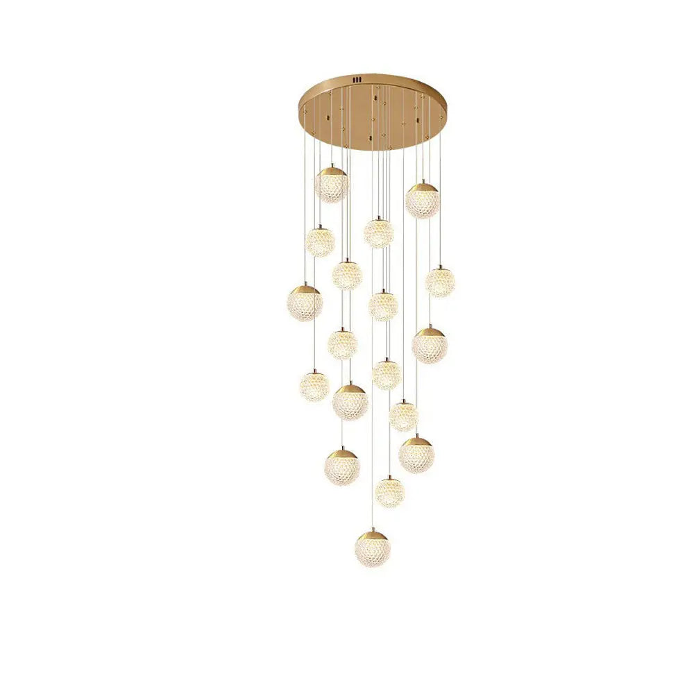 Kronleuchter Blase Gold aus Acryl