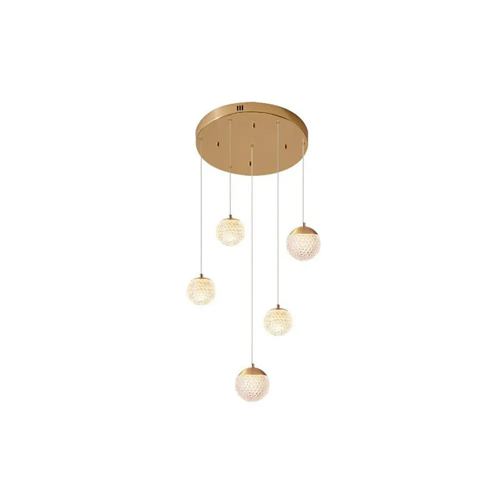 Kronleuchter Blase Gold aus Acryl