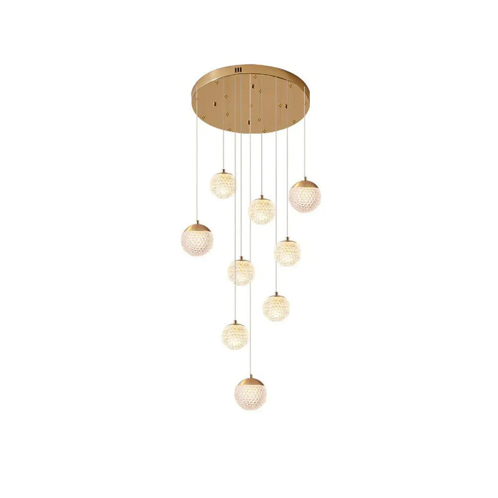 Kronleuchter Blase Gold aus Acryl