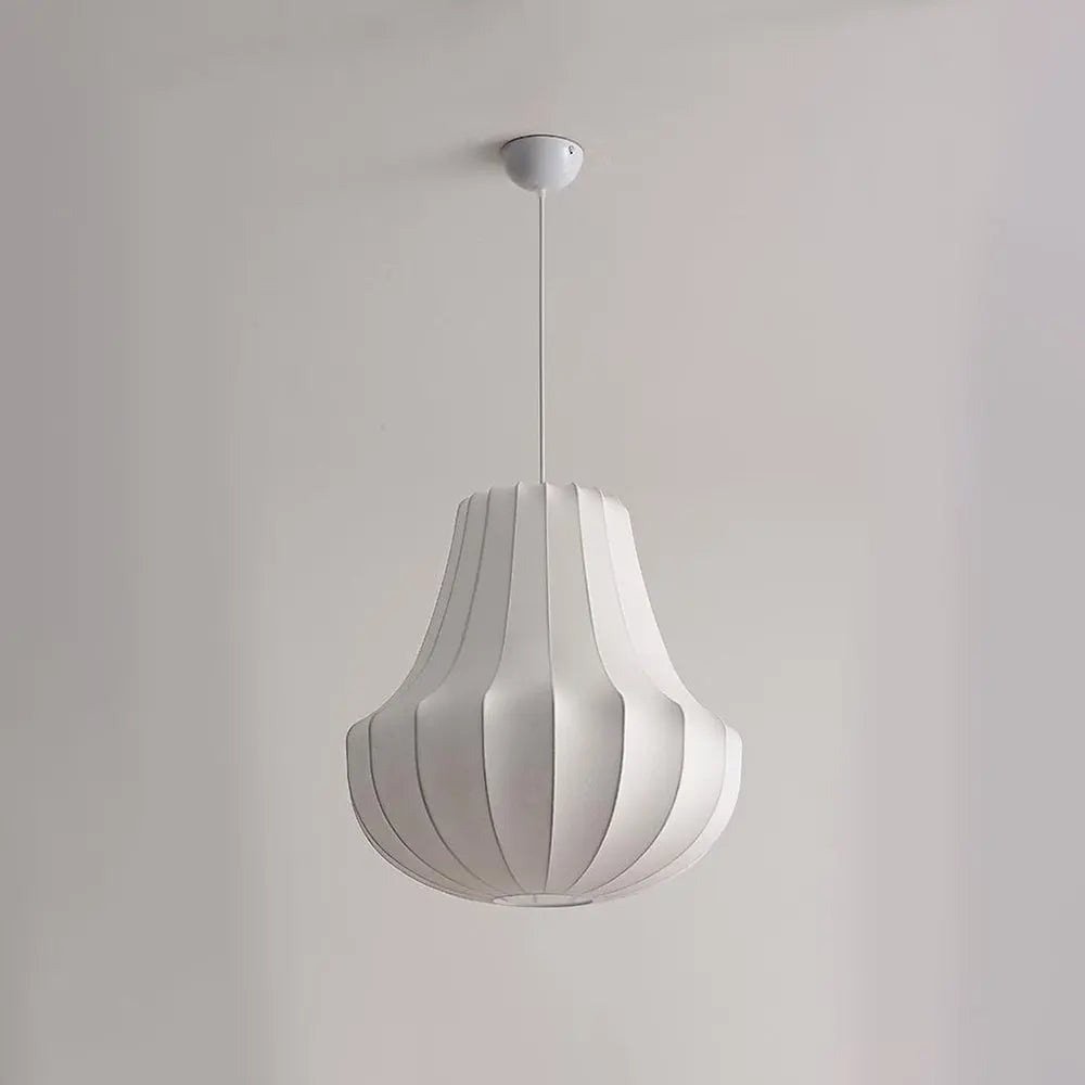 Kronleuchter Pendelleuchte Wabi-Sabi aus Seide Weiß