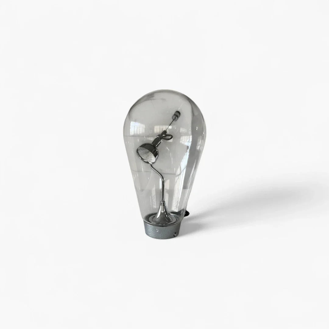 Nachttischlampe aus Glas Vintage