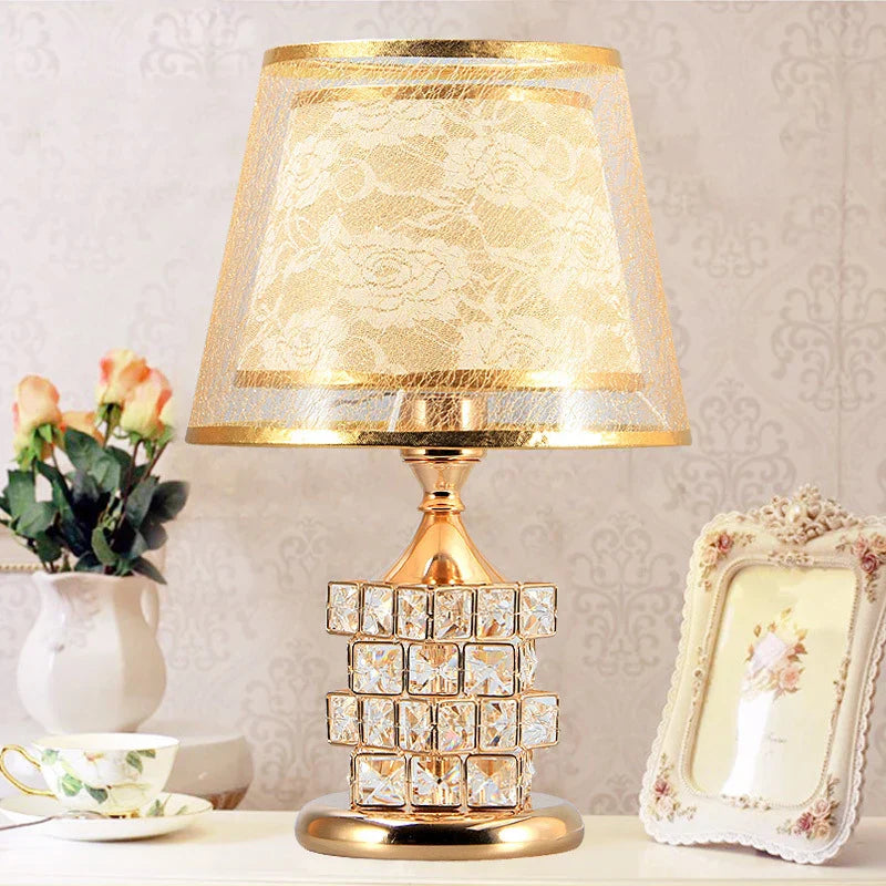 Nachttischlampe Fuß Kristall