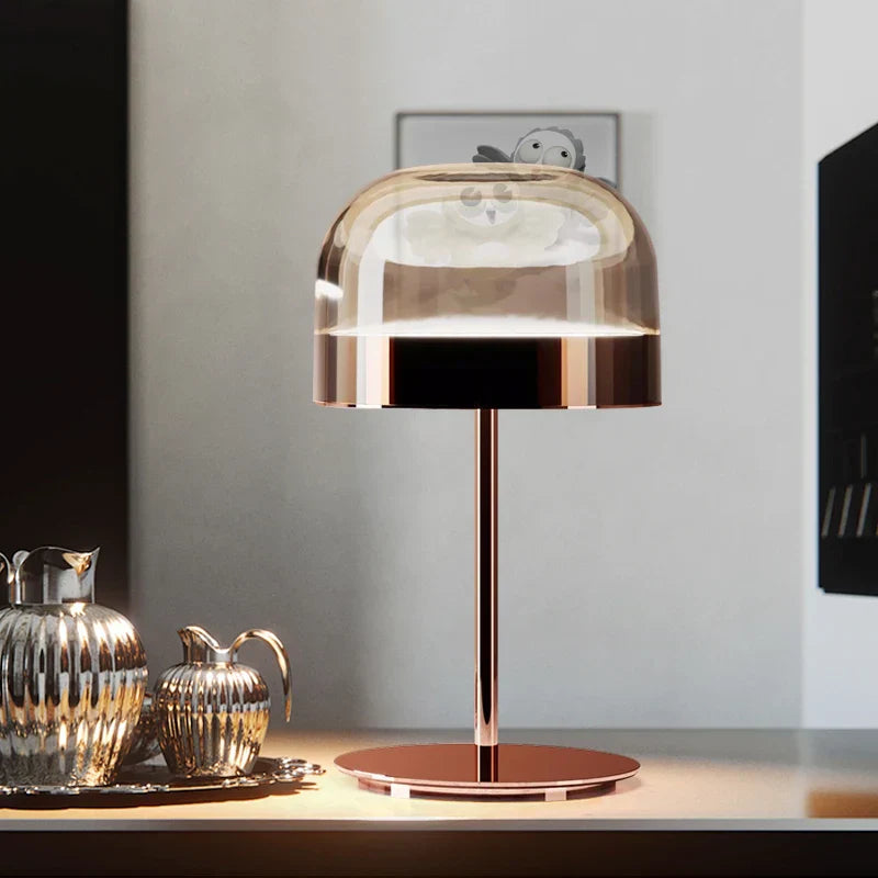 Nachttischlampe aus Transparentes Glas