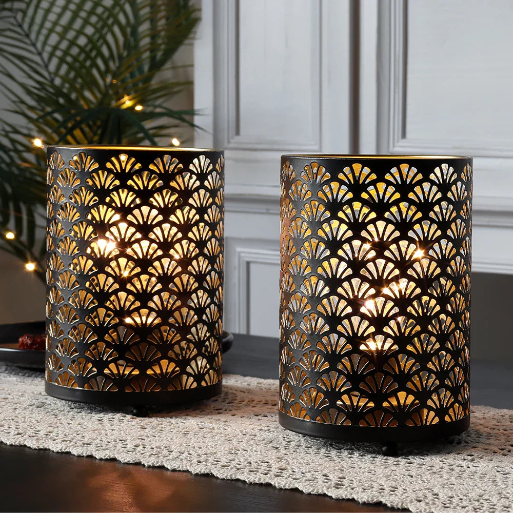 Nachttischlampe Schwarzes Metall