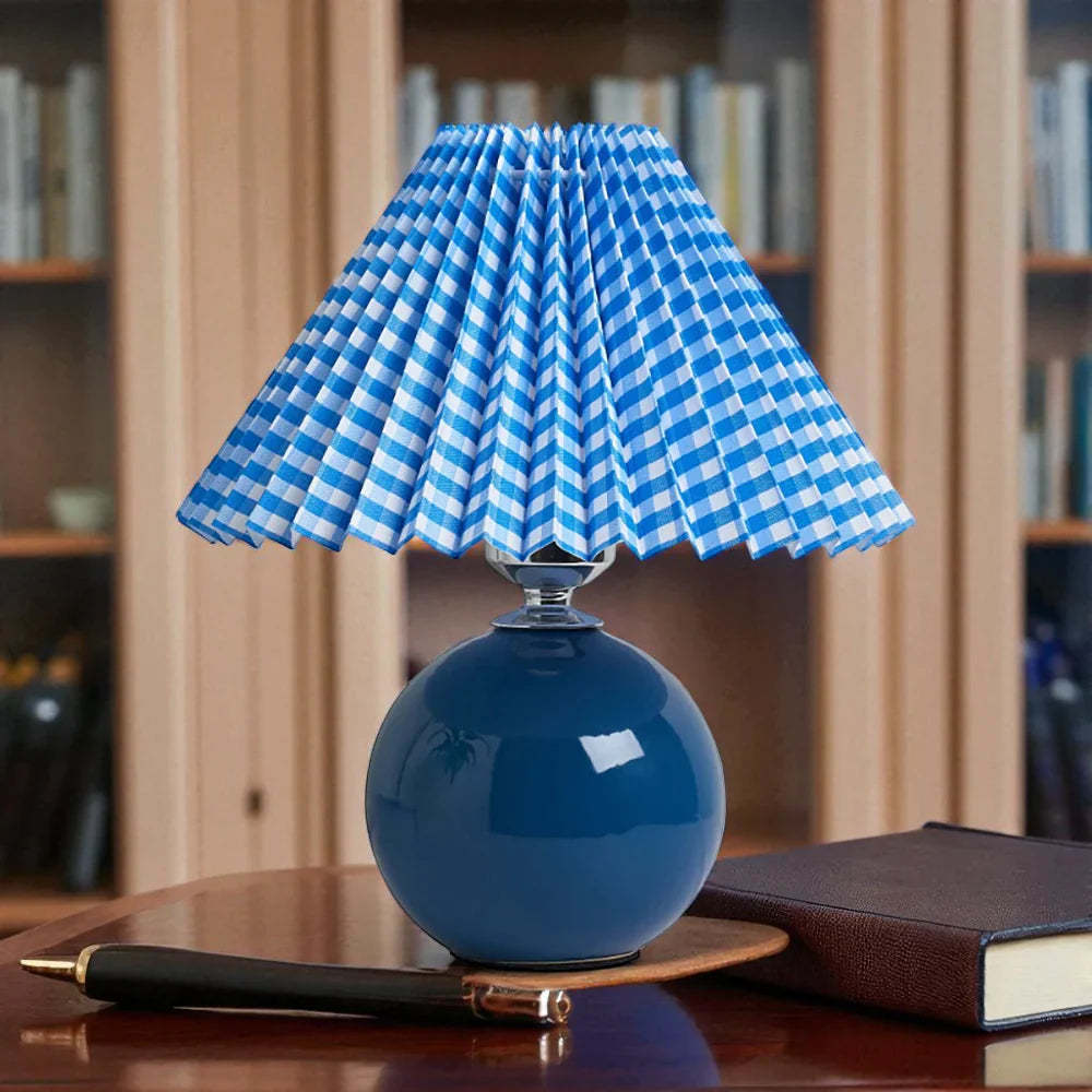 Nachttischlampe Lampenschirm Plissiert