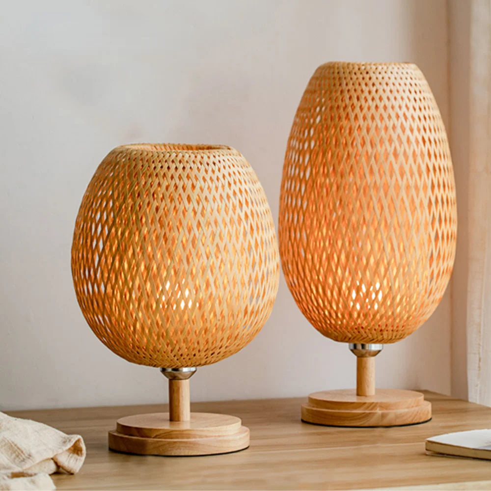 Nachttischlampe Bambou