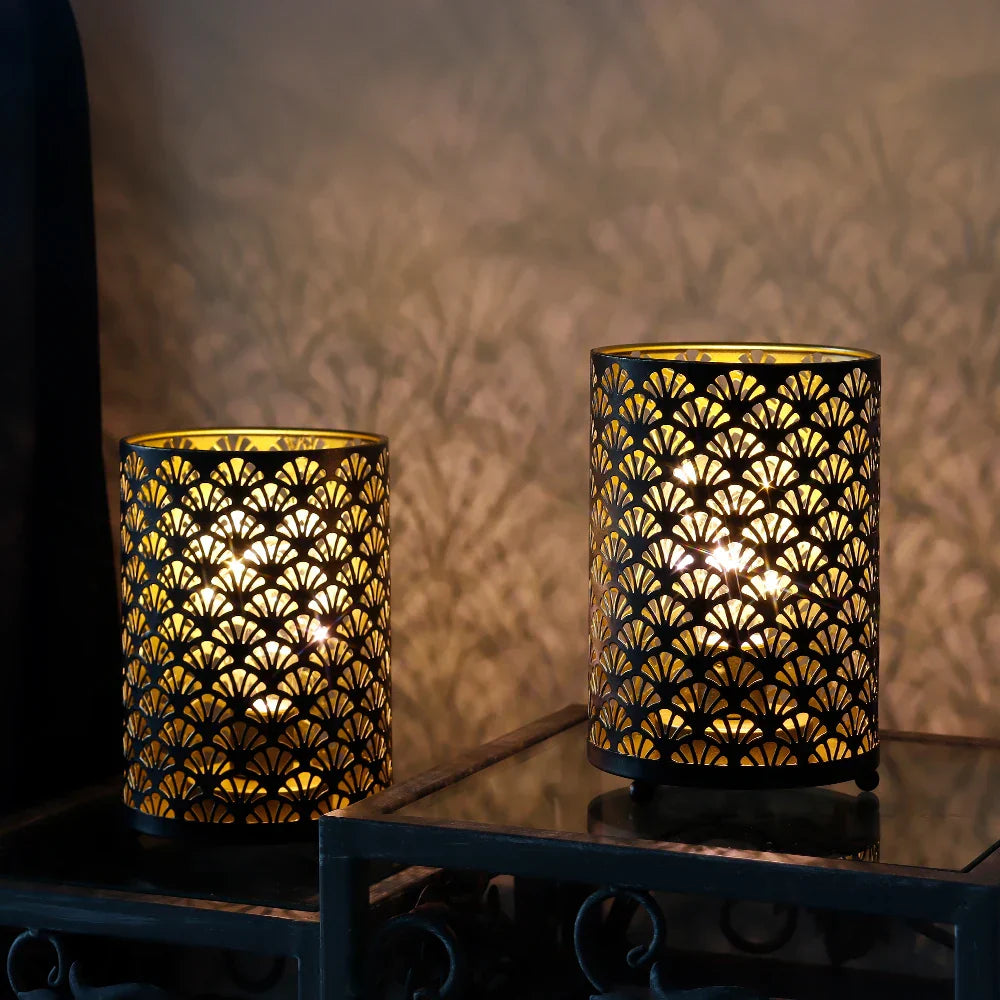 Nachttischlampe Schwarzes Metall