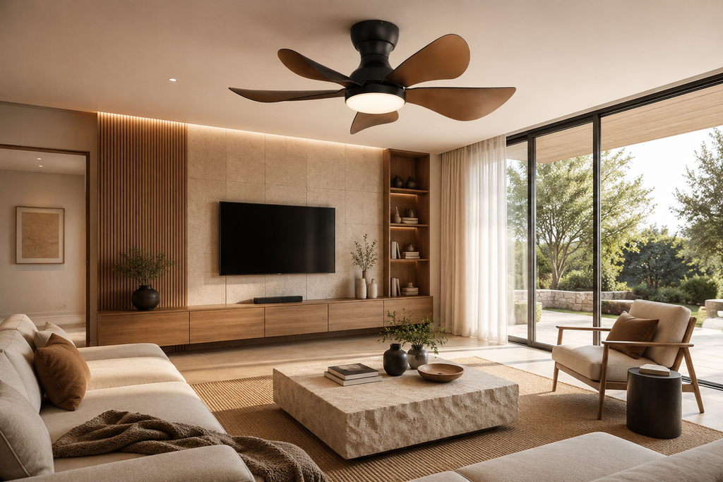 Sigrid | Kompakter Ventilator LED Fernbedienung 74 cm