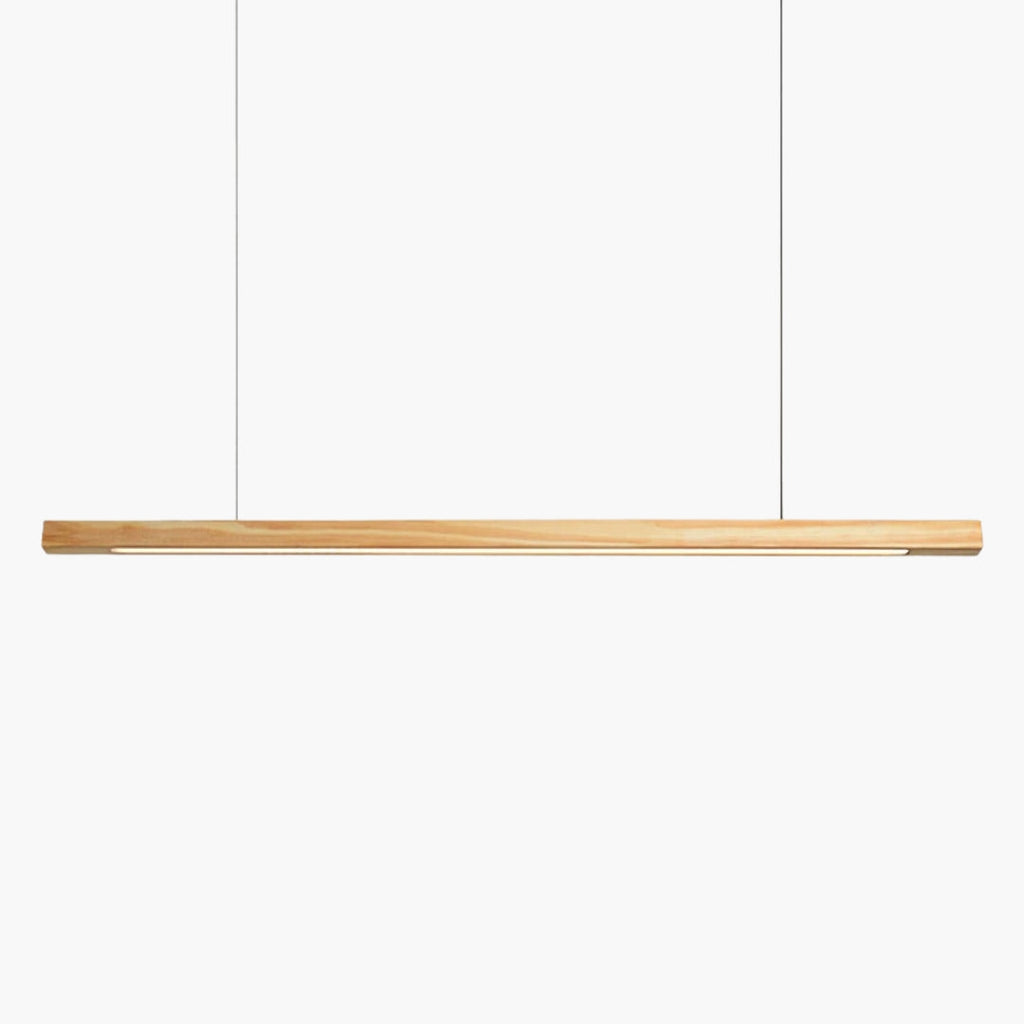 Pendelleuchte LED modern aus Holz länglich Hang