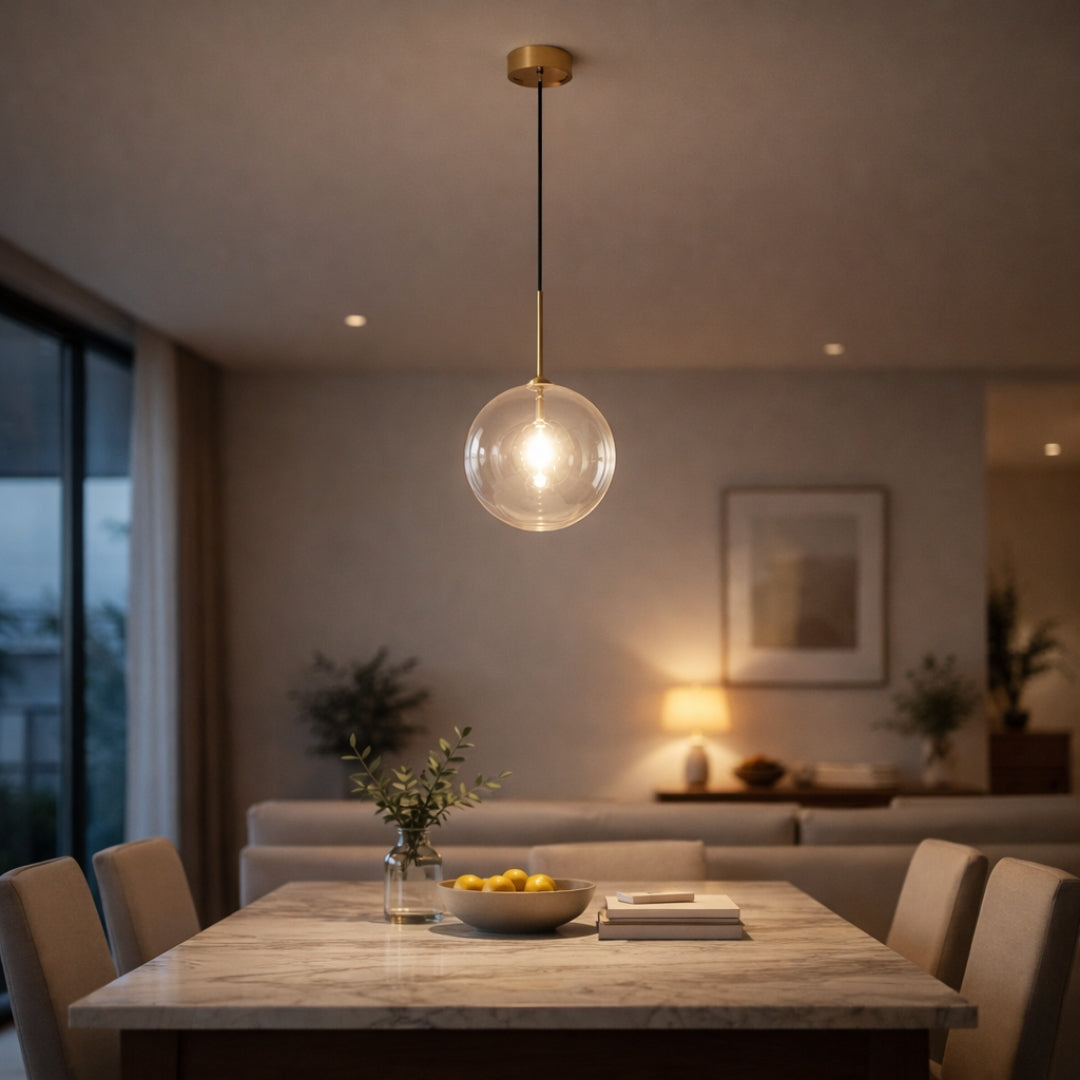 Pendelleuchte Kugel aus Glas LED Stil skandinavisch modern
