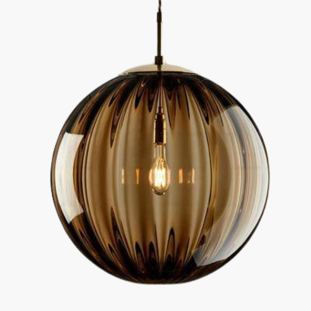 Pendelleuchte LED Kugel aus farbigem Glas Design modern