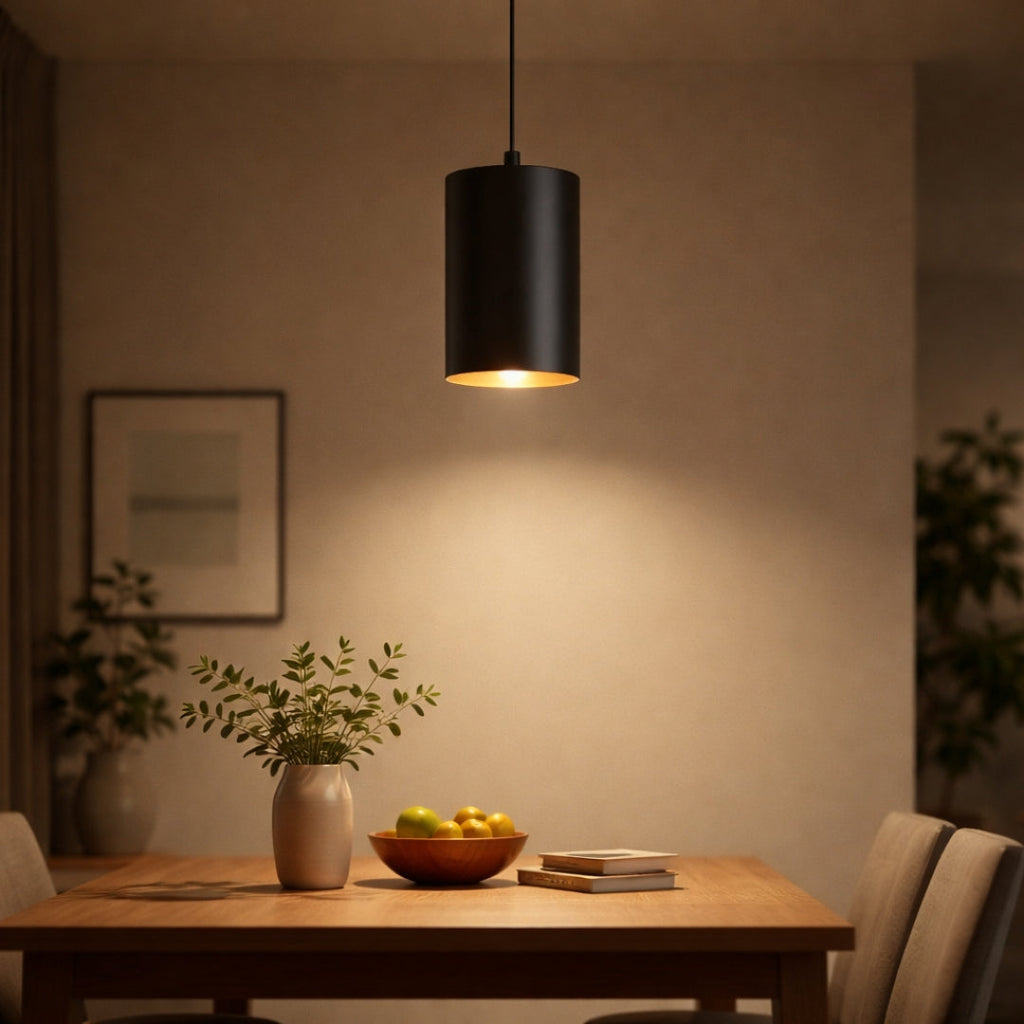 Pendelleuchte LED Zylindrisch Schwarz Stil Vintage