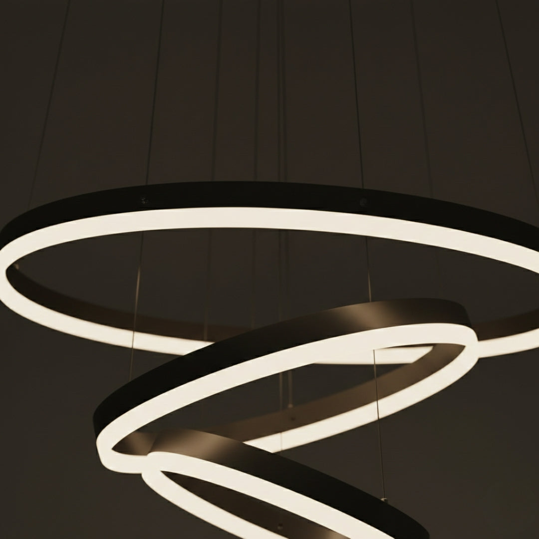 Pendelleuchte LED modern mit Kreisringe