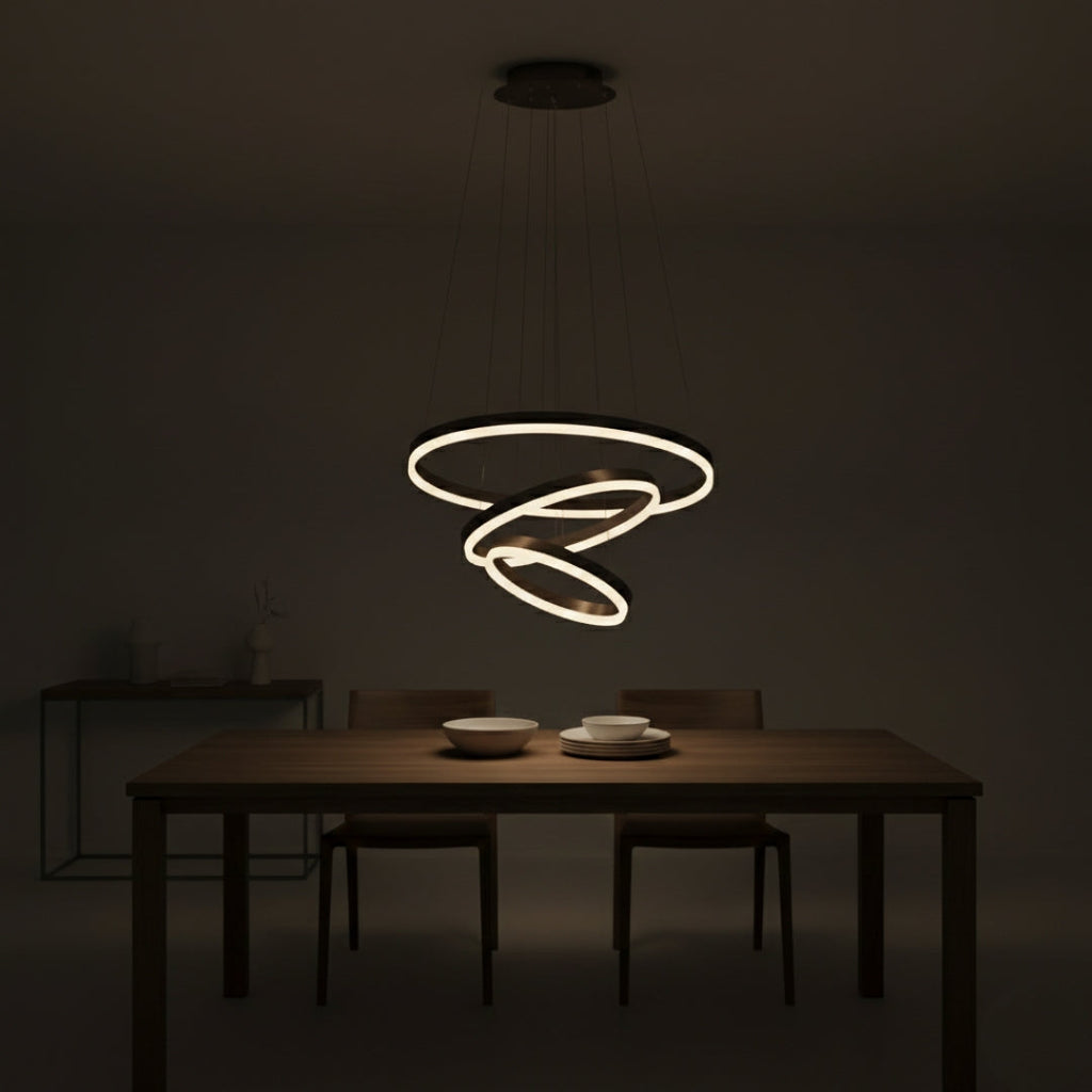 Pendelleuchte LED modern mit Kreisringe