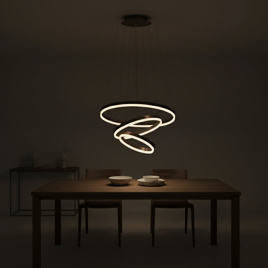 Pendelleuchte LED modern mit Kreisringe