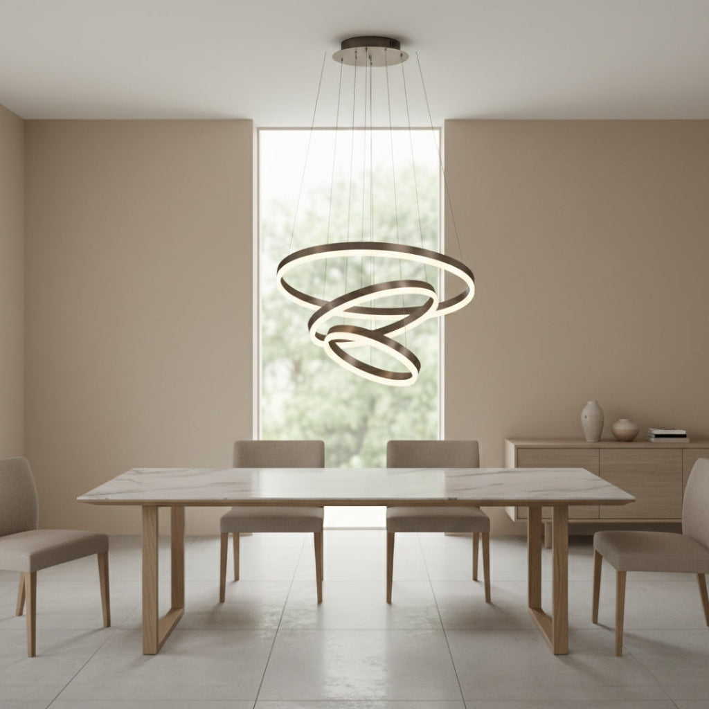Pendelleuchte LED modern mit Kreisringe