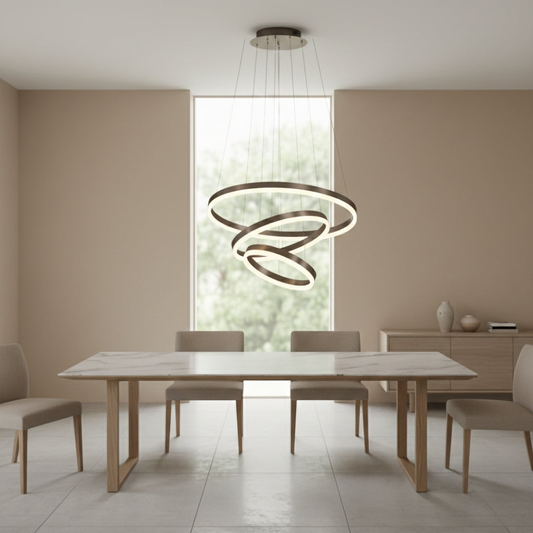 Pendelleuchte LED modern mit Kreisringe