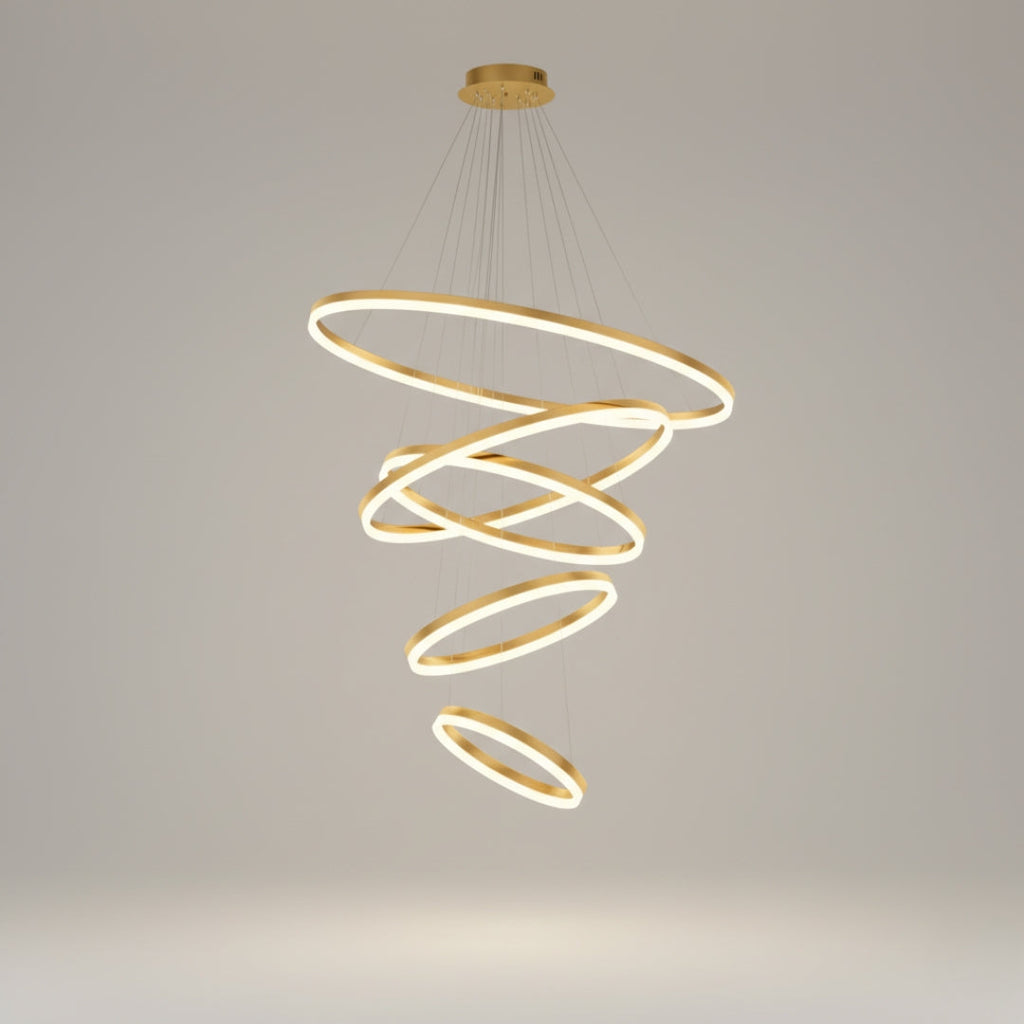 Pendelleuchte LED modern mit Kreisringe