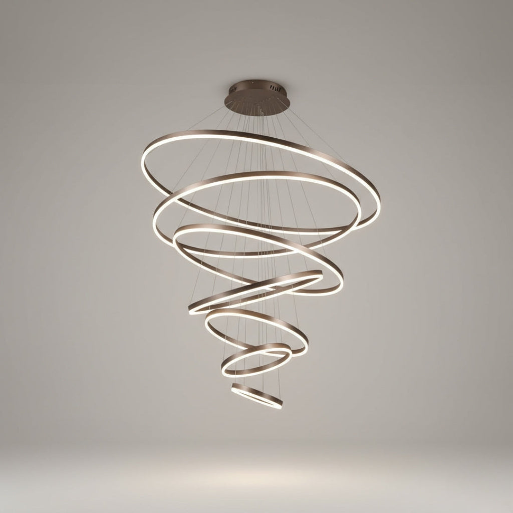 Pendelleuchte LED modern mit Kreisringe