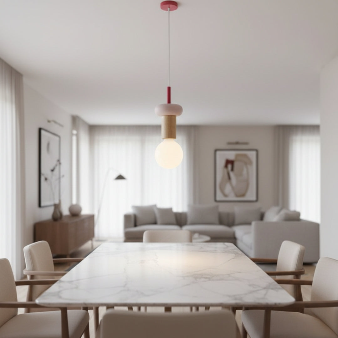 Pendelleuchte LED skandinavisch aus Holz Elegant