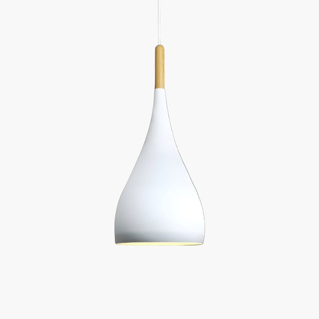 Pendelleuchte LED aus Farbiges Metall und Stab aus Holz Skandinavisch