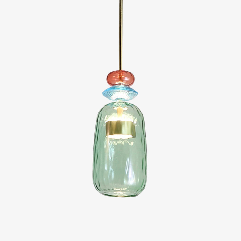 Pendelleuchte LED aus farbigem Glas Design modern