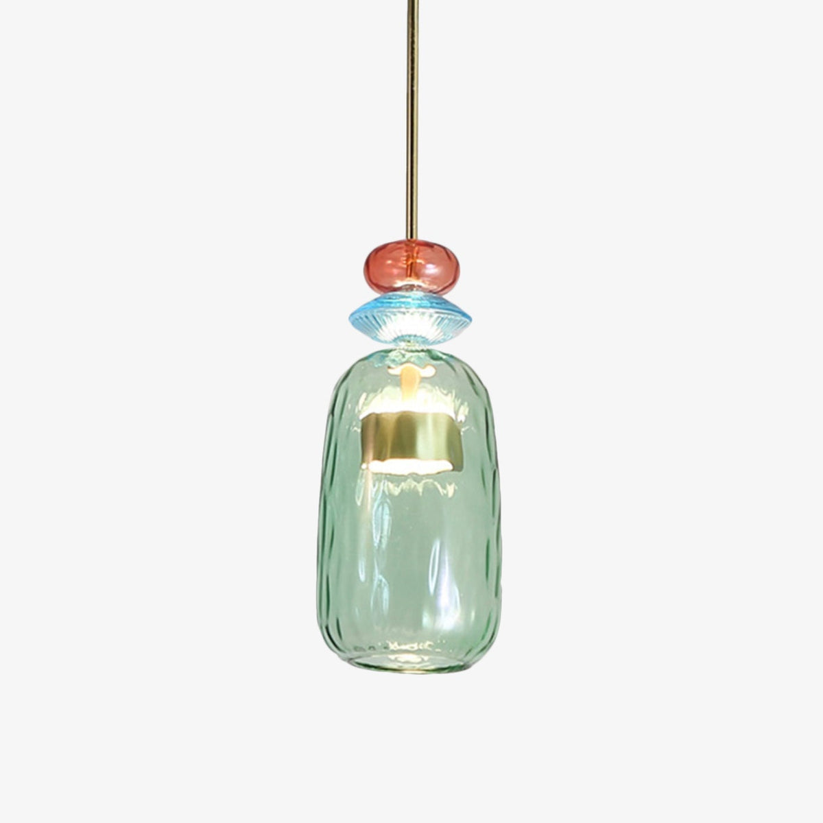 Pendelleuchte LED aus farbigem Glas Design modern
