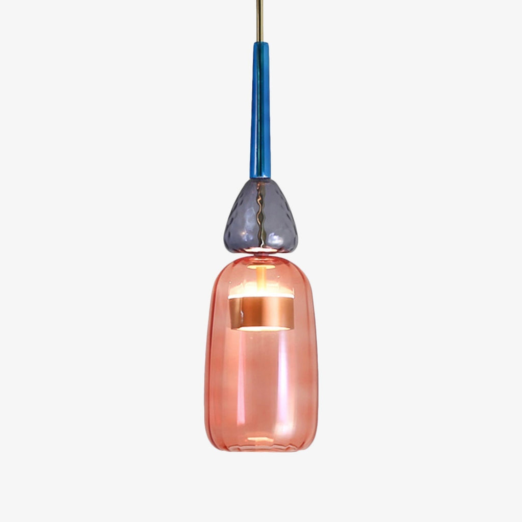 Pendelleuchte LED aus farbigem Glas Design modern