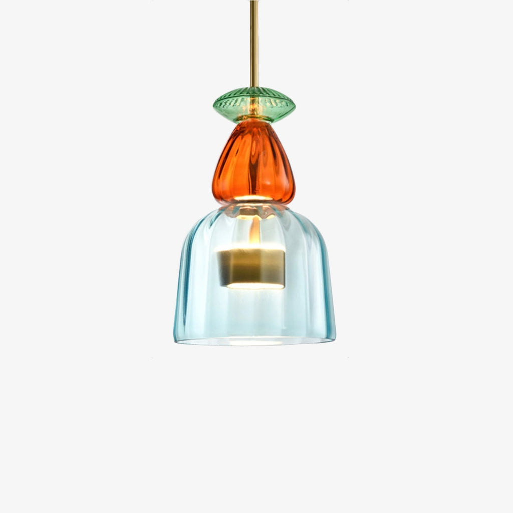Pendelleuchte LED aus farbigem Glas Design modern