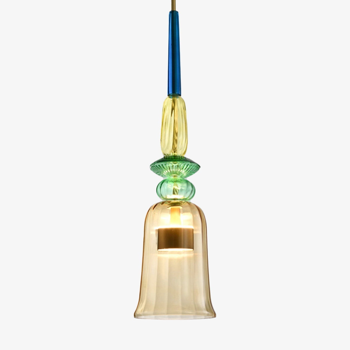 Pendelleuchte LED aus farbigem Glas Design modern