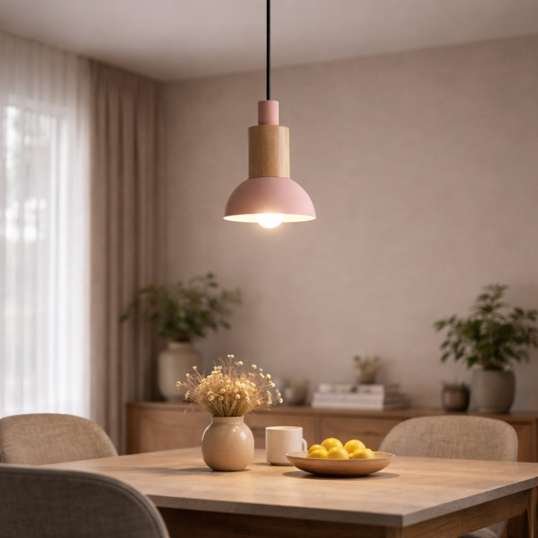 Pendelleuchte design aus Holz und Metall in verschiedenen Formen Window