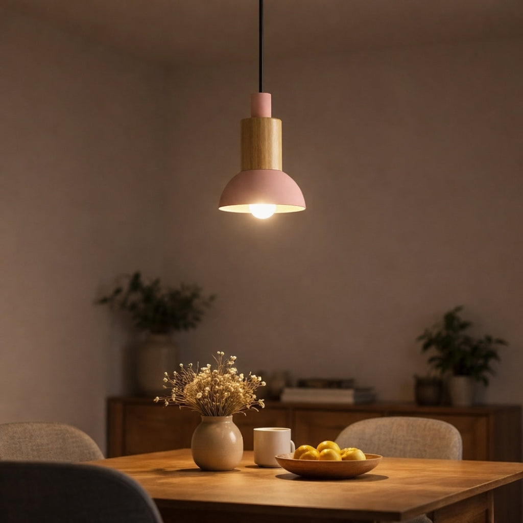 Pendelleuchte design aus Holz und Metall in verschiedenen Formen Window