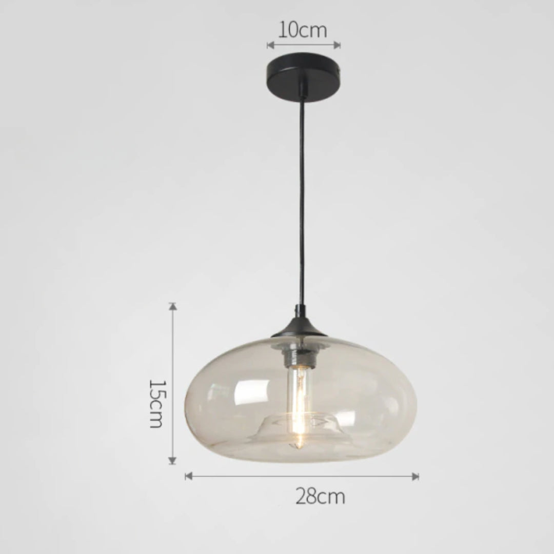 Pendelleuchte design Oval aus Glas Ball