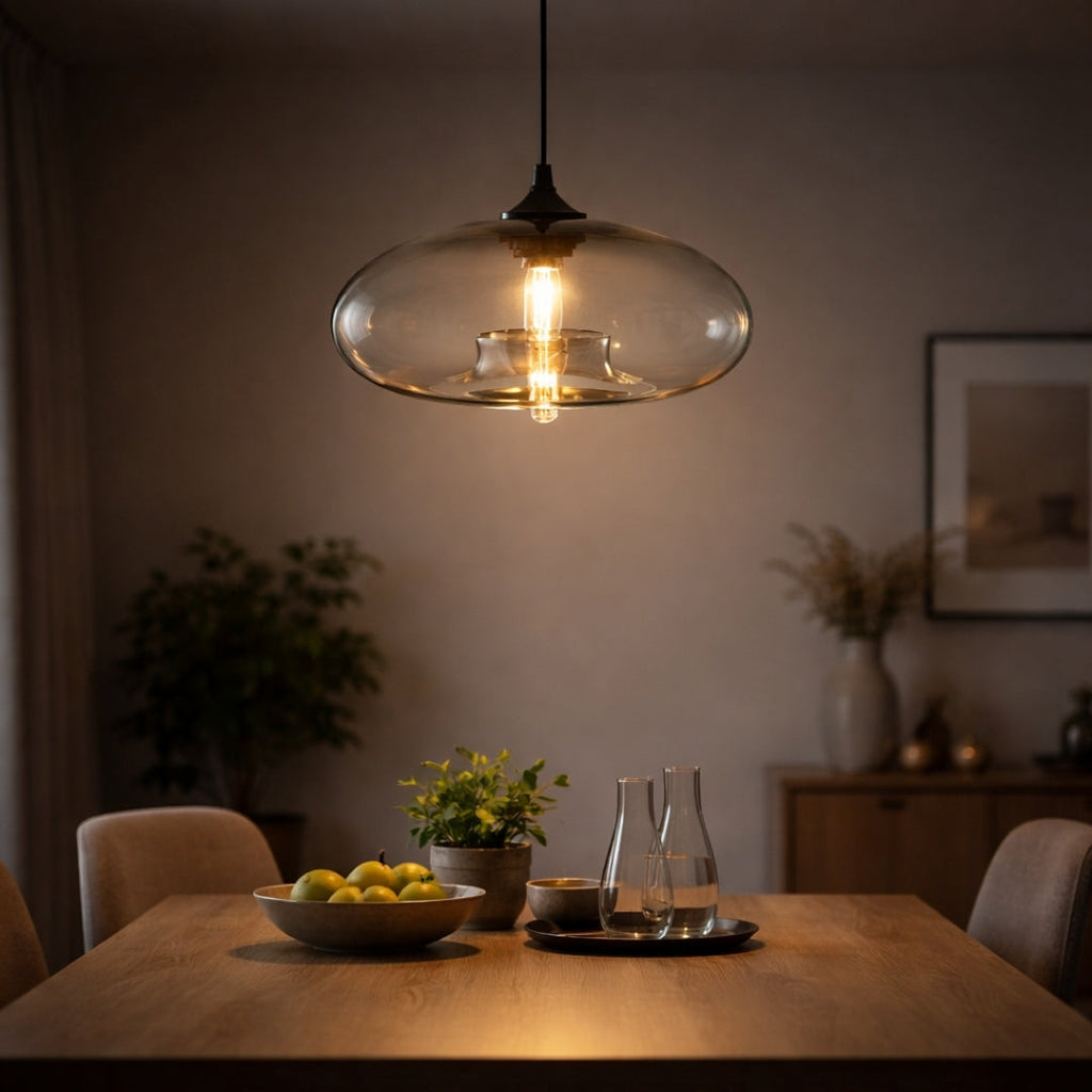 Pendelleuchte design Oval aus Glas Ball