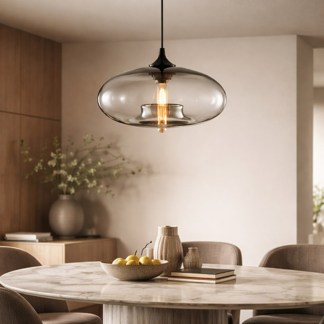 Pendelleuchte design Oval aus Glas Ball