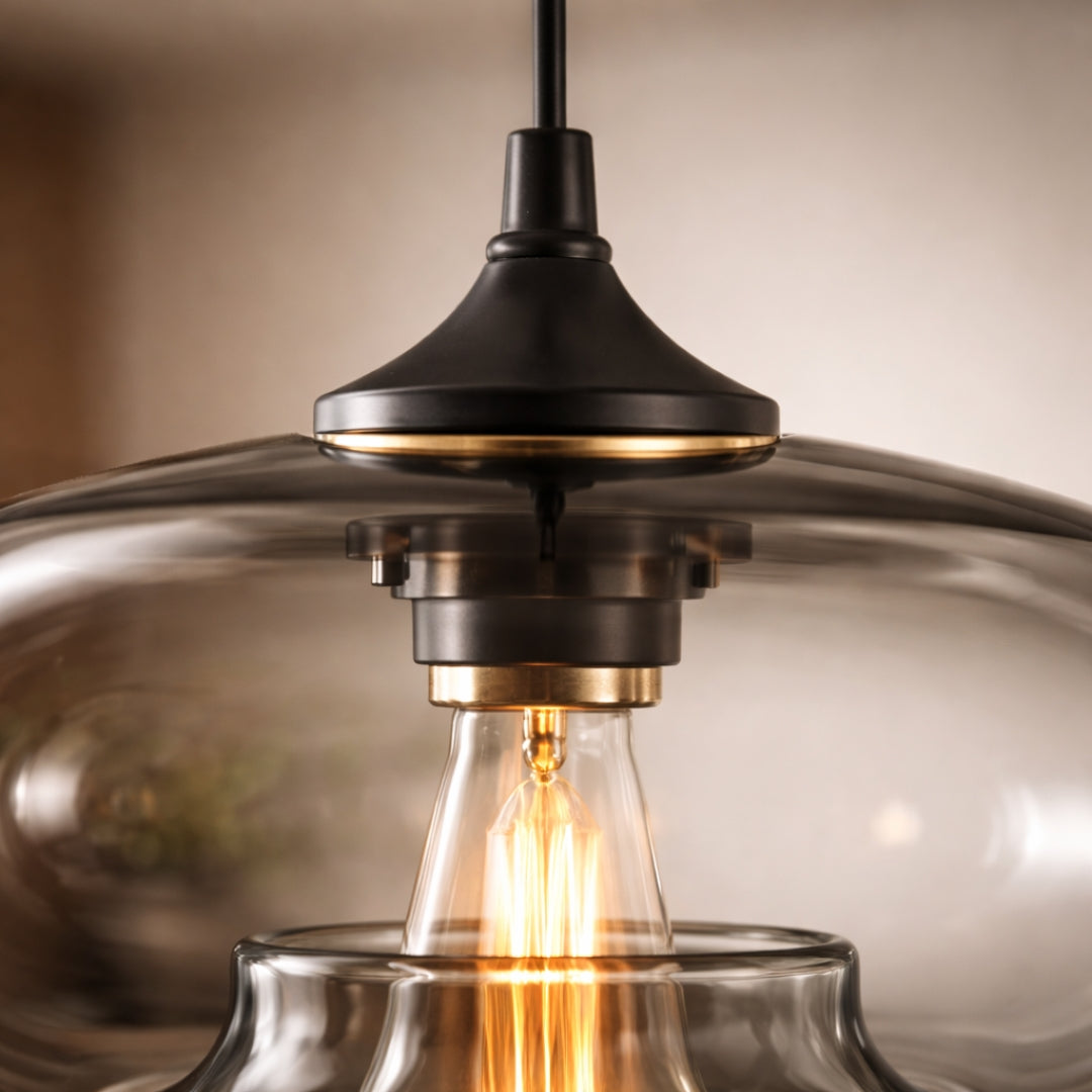 Pendelleuchte design Oval aus Glas Ball